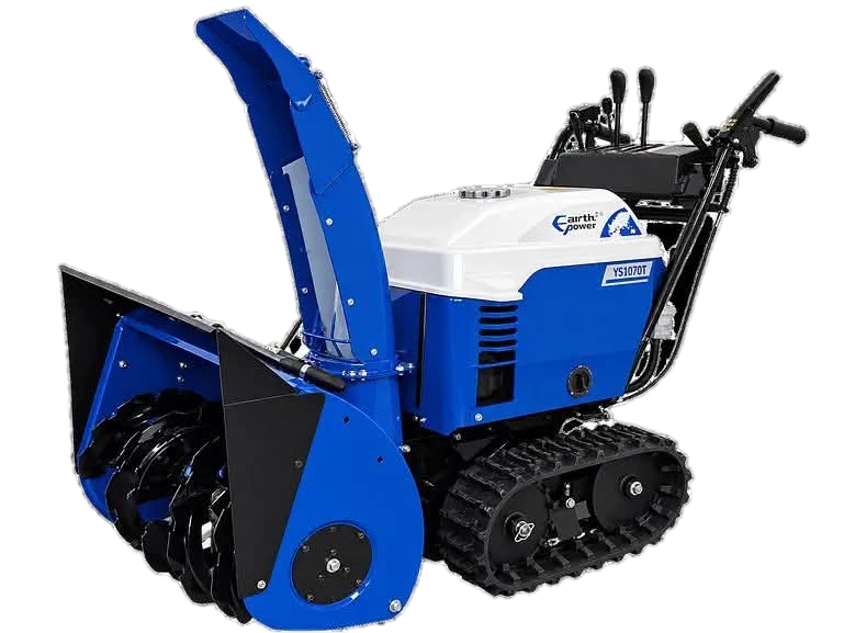 Earth Power snøfres med belter, blå og hvit